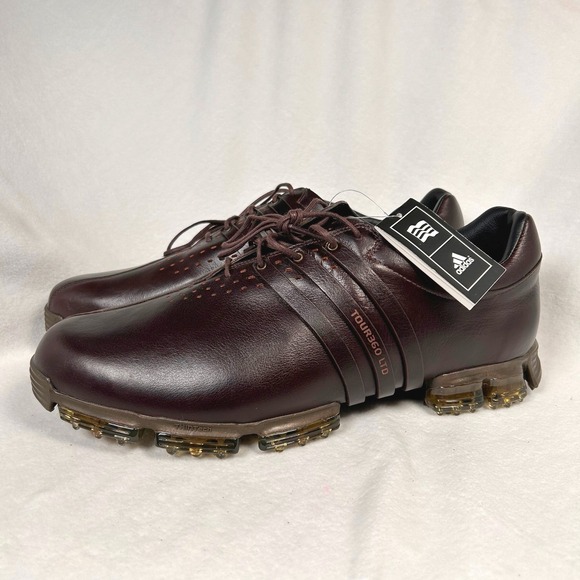 adidas Other - Adidas Tour360 LTD WD Golf Shoe Spiked Men 12 D Burgundy Leather 3D Fit Foam NWT